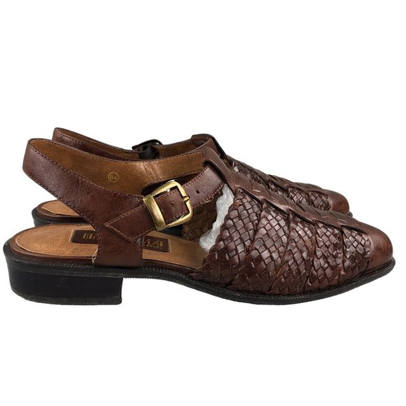 Ipanema Shoes - Ipanema Women's Size 8M Brown Leather Braided Strap Fisherman Sandals BRAZIL